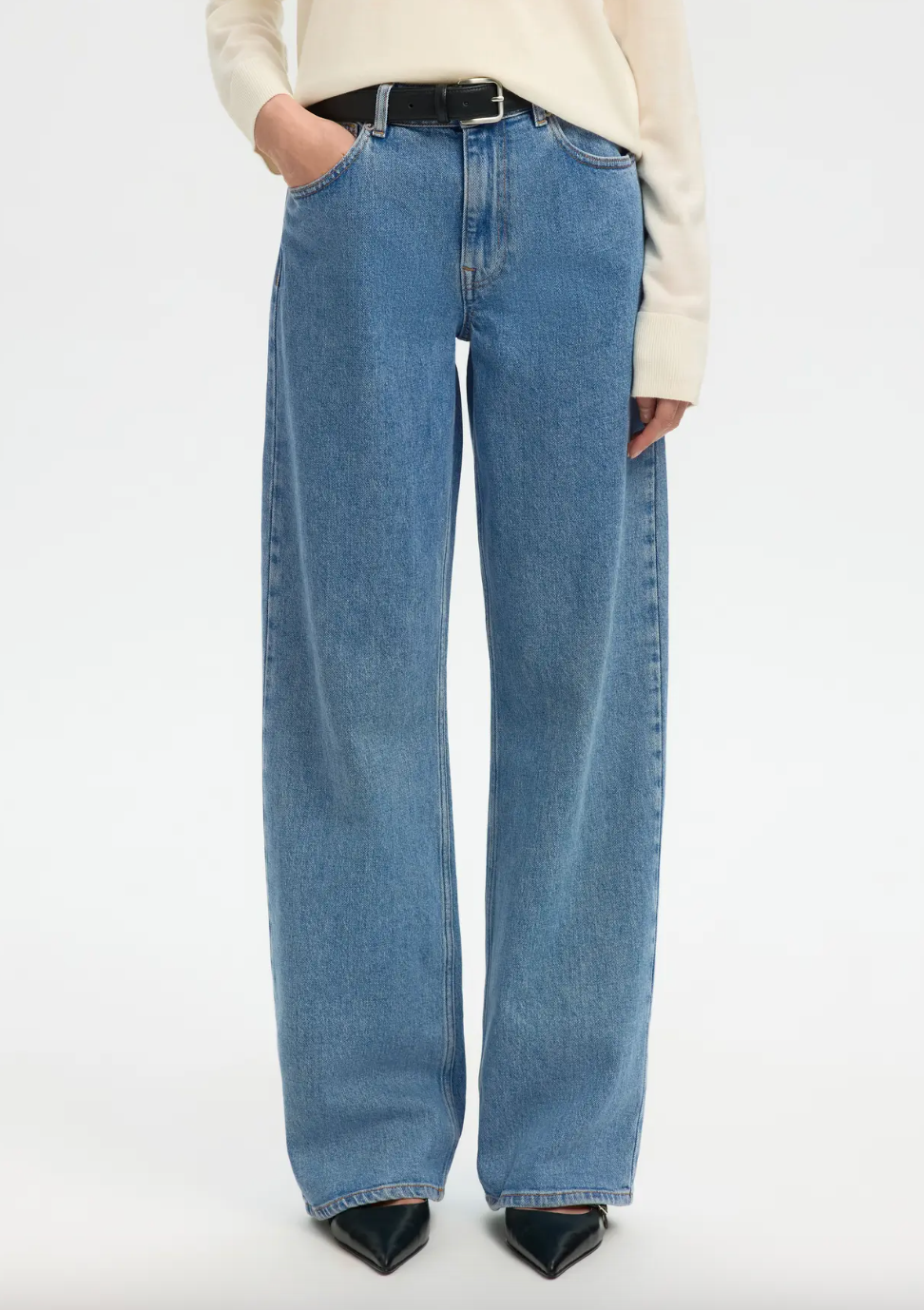 Selected Femme Wide Bea Kori Light Blue Denim