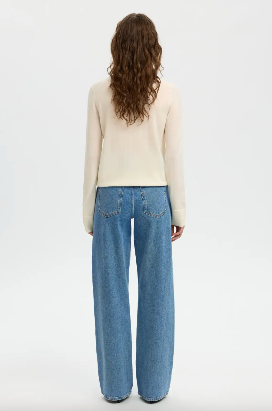 Selected Femme Wide Bea Kori Light Blue Denim