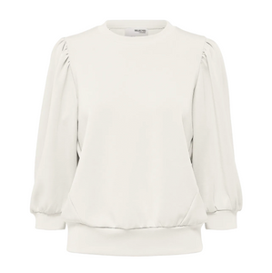 Selected Femme Tenny Sweat Top Snow White