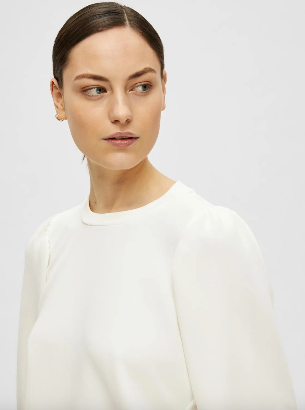 Selected Femme Tenny Sweat Top Snow White