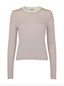 Mbym Christina Longsleeve Rose Brown Sugar Stripe