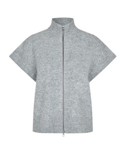 Mbym Roselina Short Knit Weste Tradewinds Grey