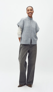 Mbym Roselina Short Knit Weste Tradewinds Grey