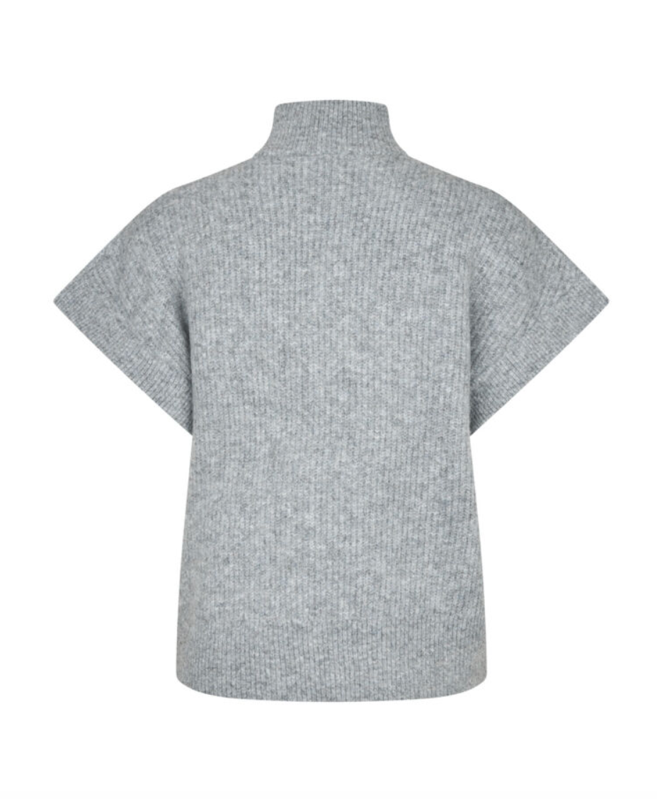 Mbym Roselina Short Knit Weste Tradewinds Grey