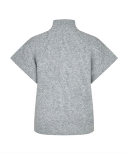 Mbym Roselina Short Knit Weste Tradewinds Grey
