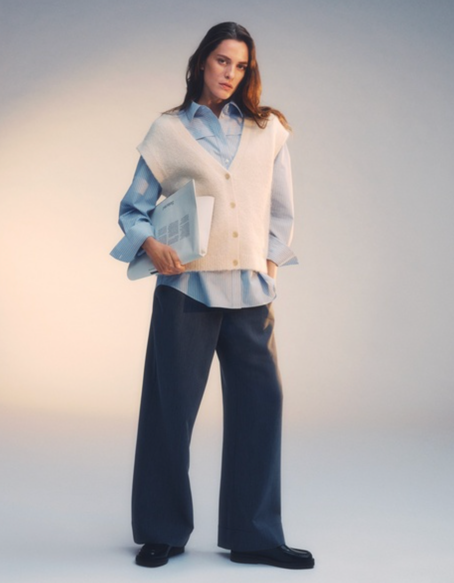 Selected Femme Gabella Knit Vest Birch
