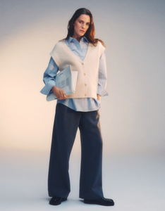 Selected Femme Gabella Knit Vest Birch