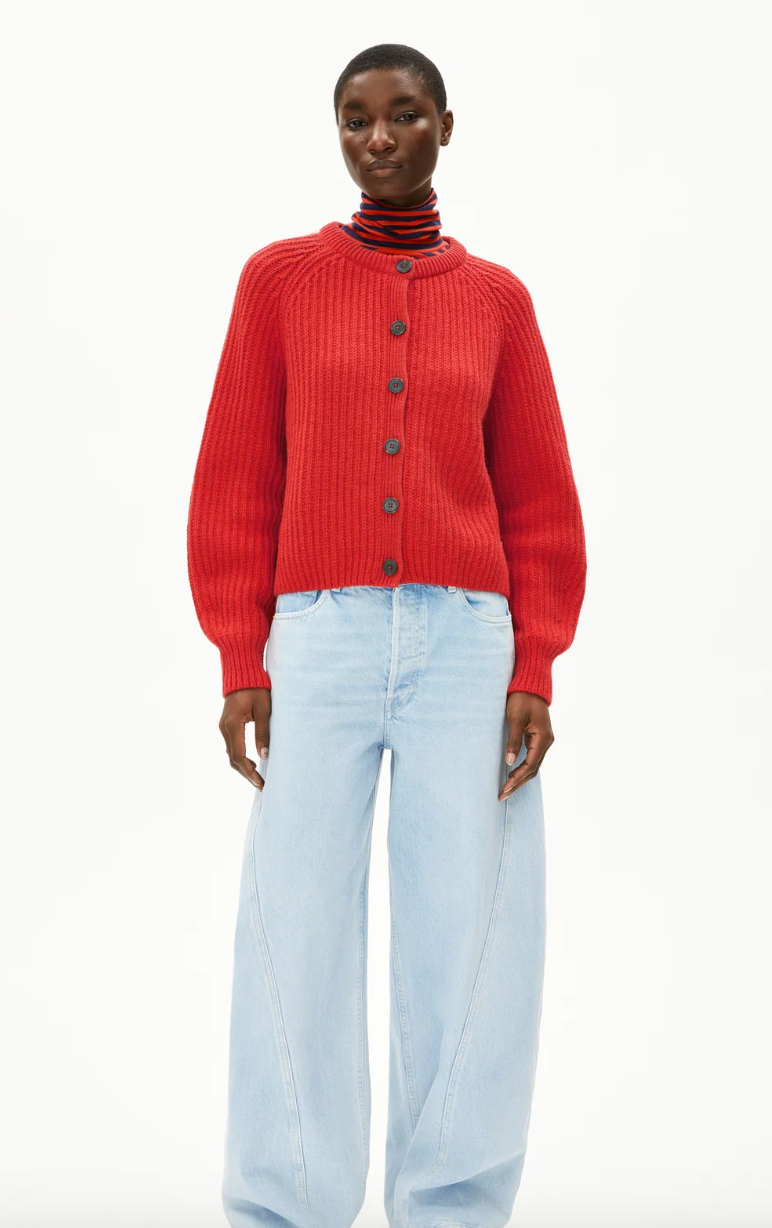 Armedangels Selmaa Cardigan Candy Apple