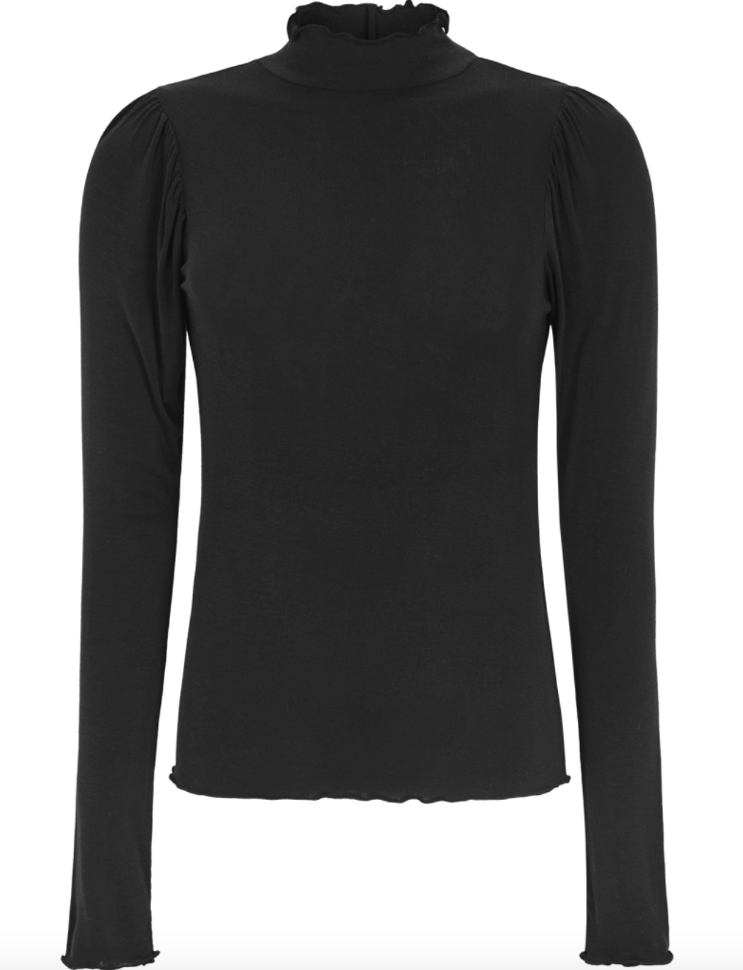 Soft Rebels Roman Frill LS Top Black