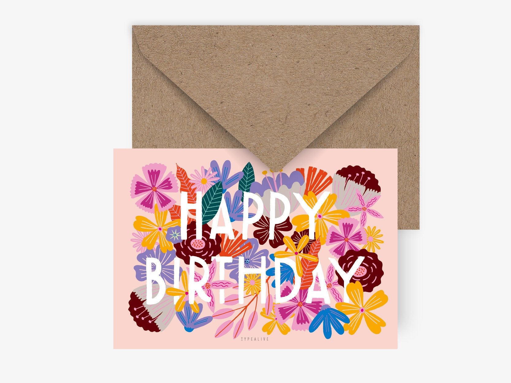 typealive Postkarte Bloomy Birthday