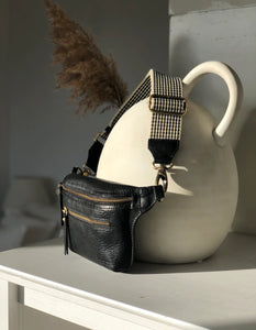O MY BAG Beck´s Bum Bag Black Stromboli Leather