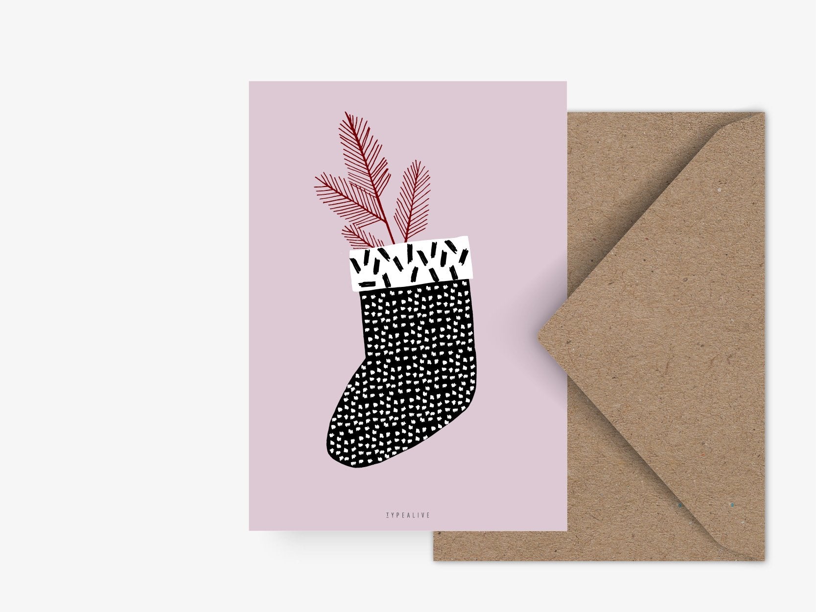 typealive Postkarte Christmas Stocking No. 1
