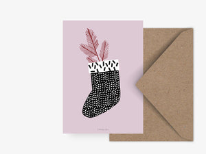 typealive Postkarte Christmas Stocking No. 1