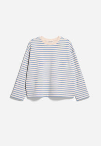 Armedangels Frankaa Maarlen Sweatshirt Stripe Iceberg blue - undyed
