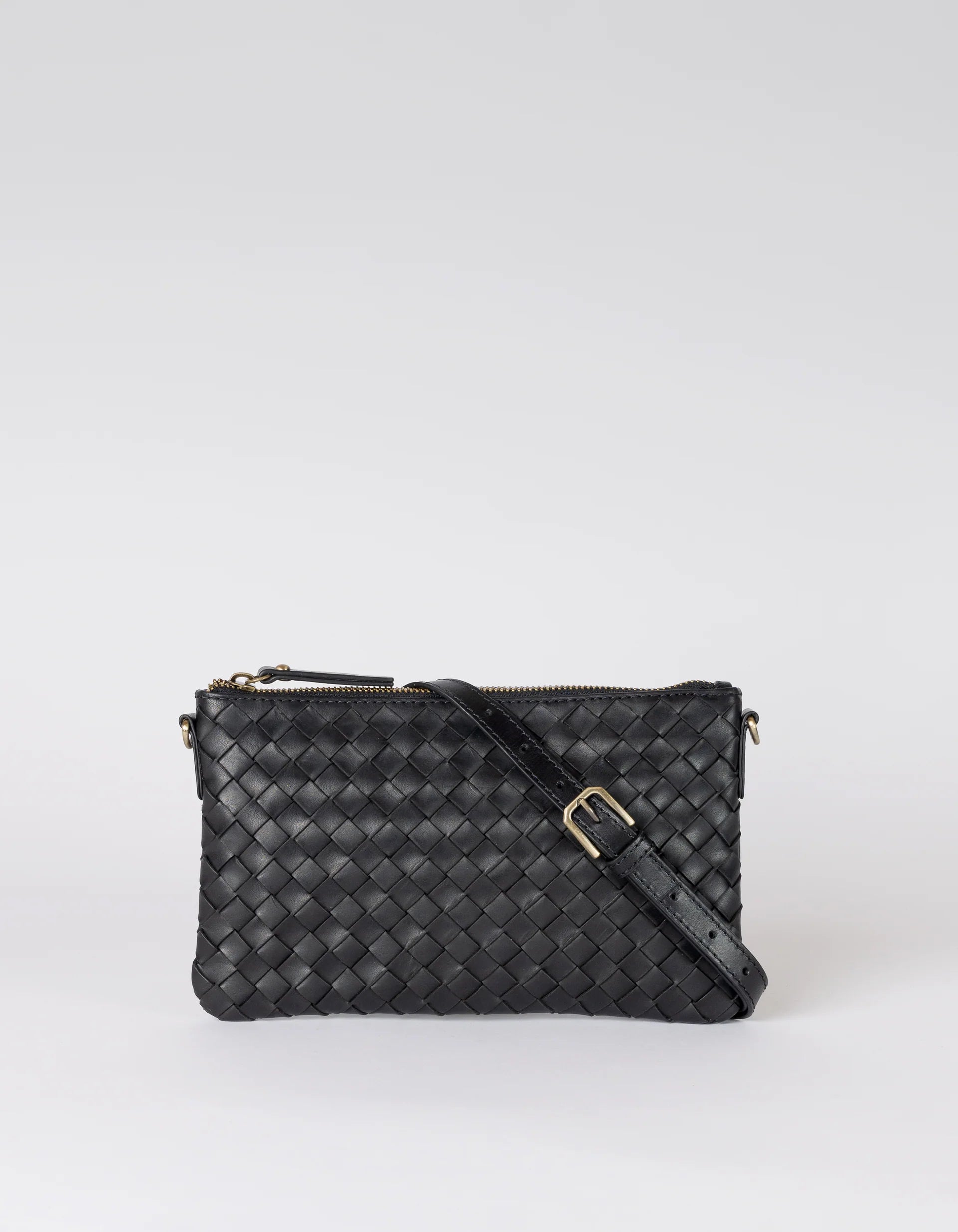 O MY BAG Lexi woven classic leather black