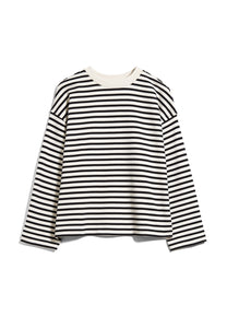 Armedangels Frankaa Sweatshirt Stripe undyed-black