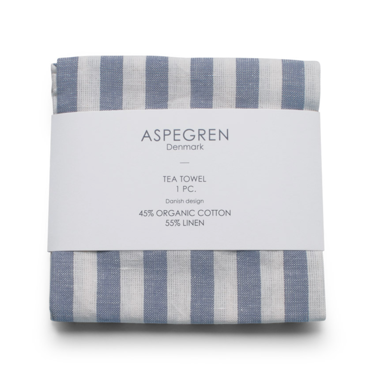 Aspegren Tea Towel Lines Off White / Denim