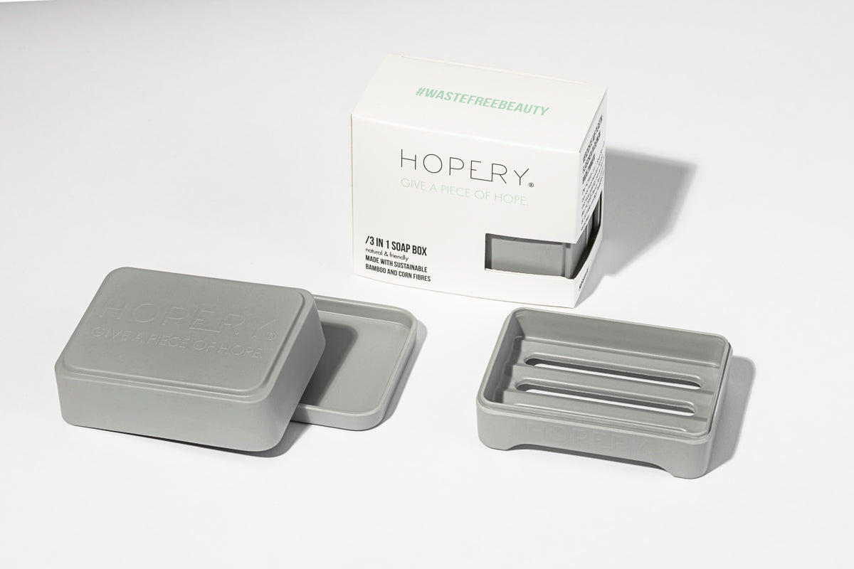 HOPERY 3 in 1 Soap Box Grey