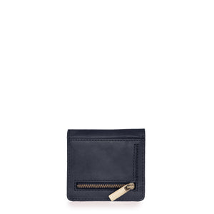 O MY BAG Alex Fold-Over Wallet Navy Classic Leather