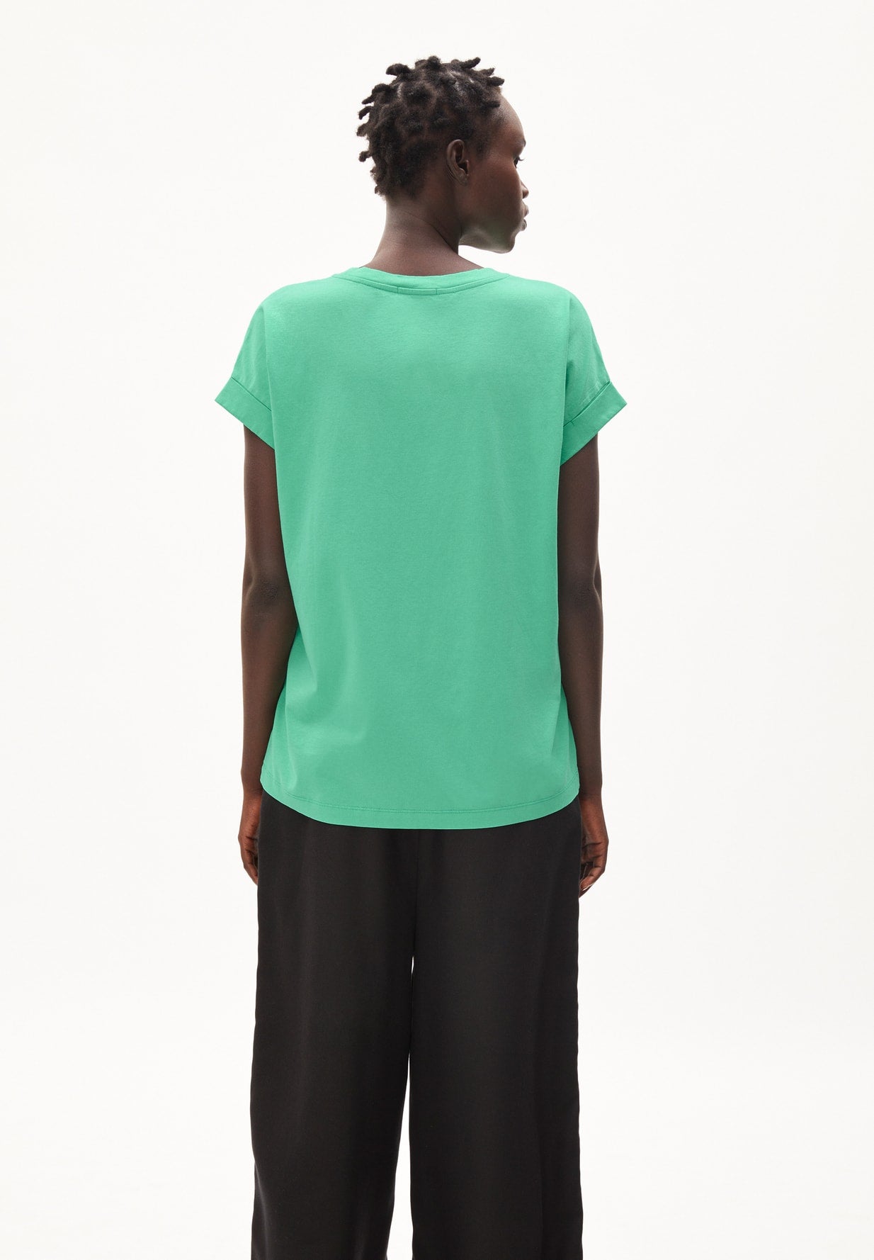 Armedangels Idaara Logo Shirt bright lime