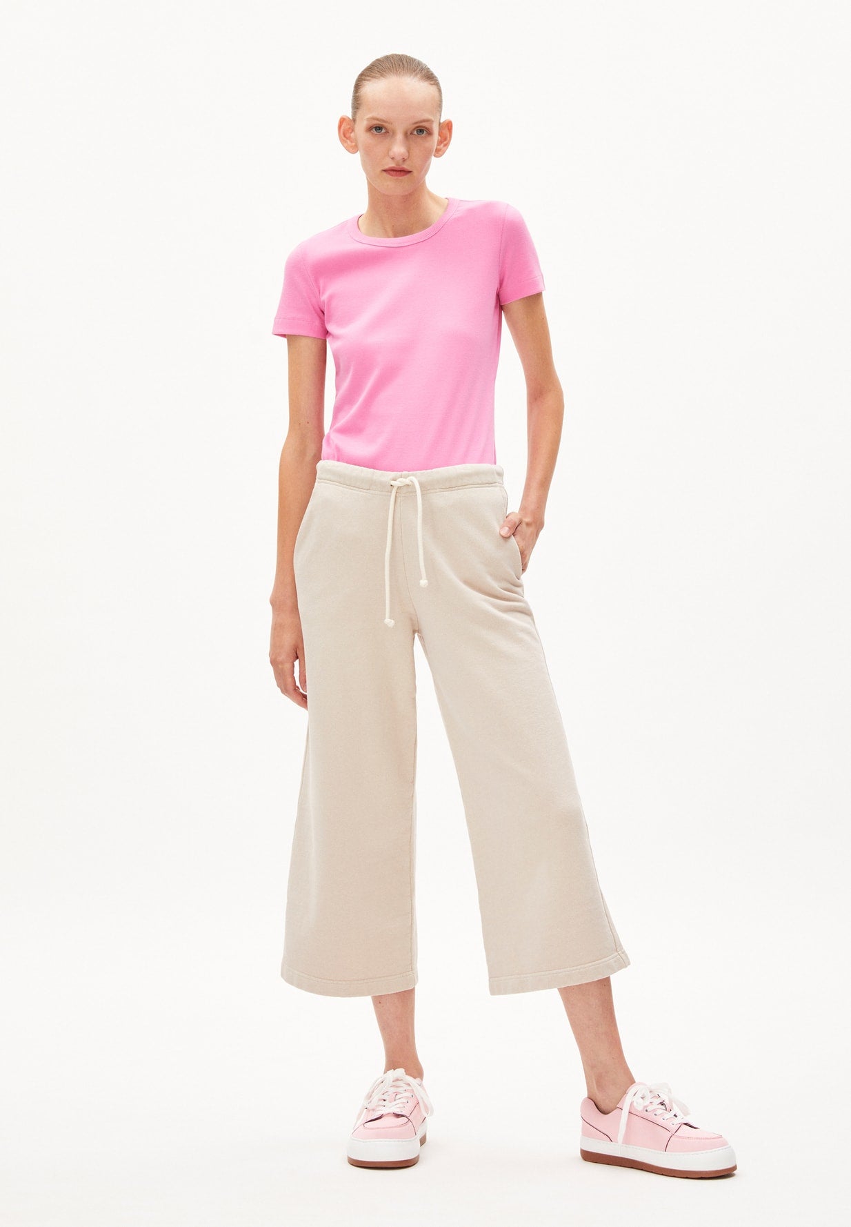 Armedangels Ripp T-Shirt KARDAA raspberry pink