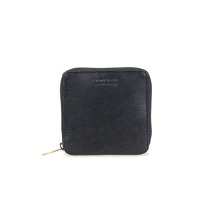 O MY BAG Sonny Square Wallet Black Stromboli Leather